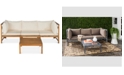 Safavieh Pieter 4-Pc. Outdoor Sectional with Coffee Table